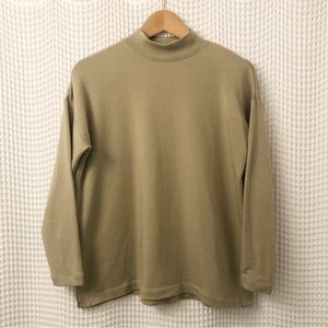 AYR Sweatshirt Top Pima Cotton Modal Mock Neck Size XS